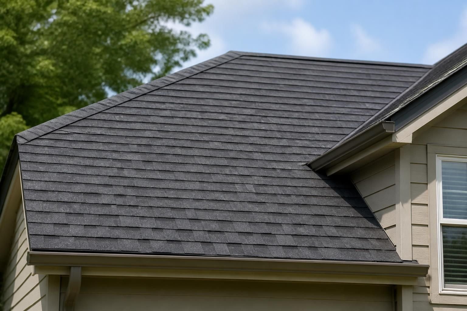Emergency roof repair with secure finished shingles